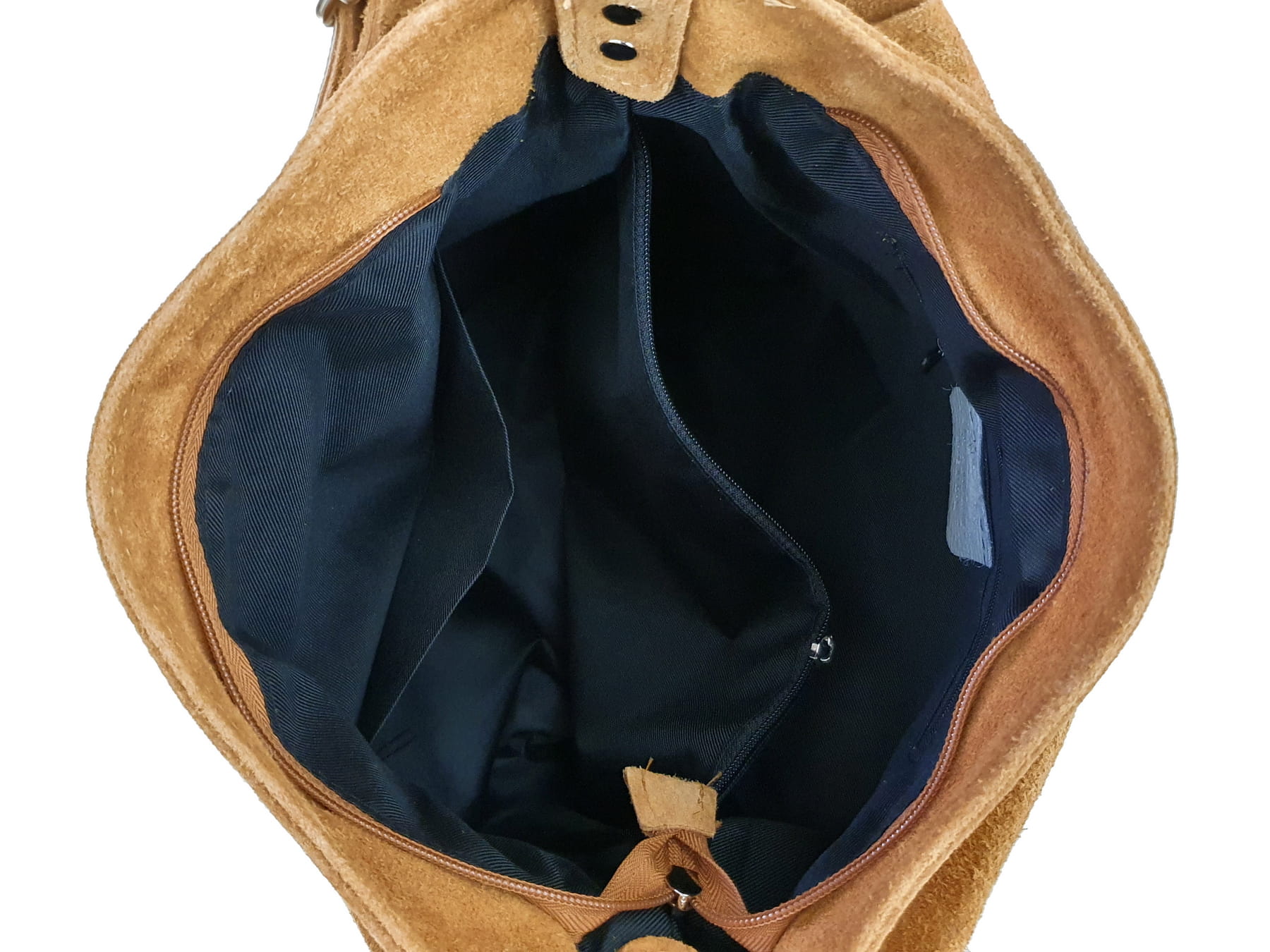 VERA PELLE torebka damska zamszowa worek z paskiem na ramię CZERWONA Płeć kobieta