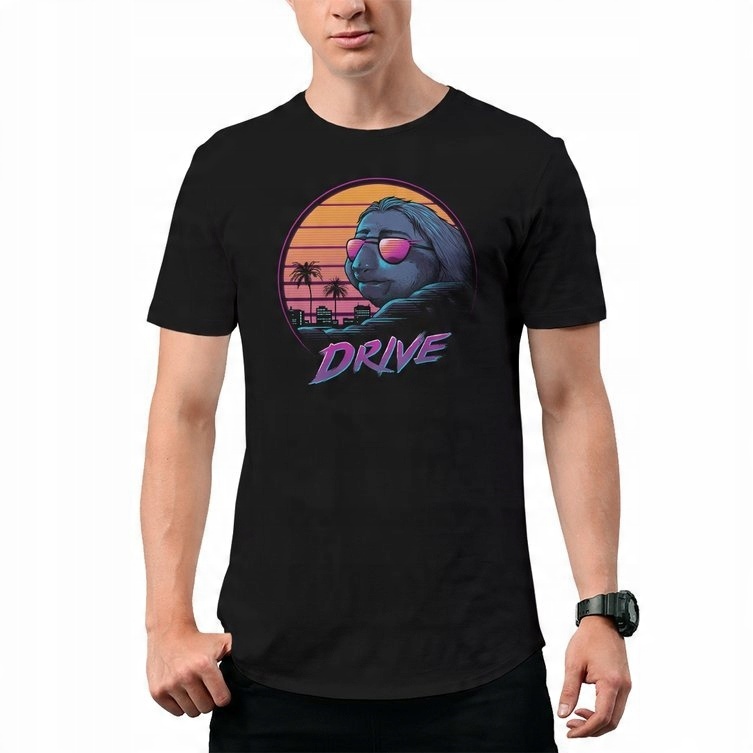 

Koszulka T-Shirt Drive Sloth Śmieszne M
