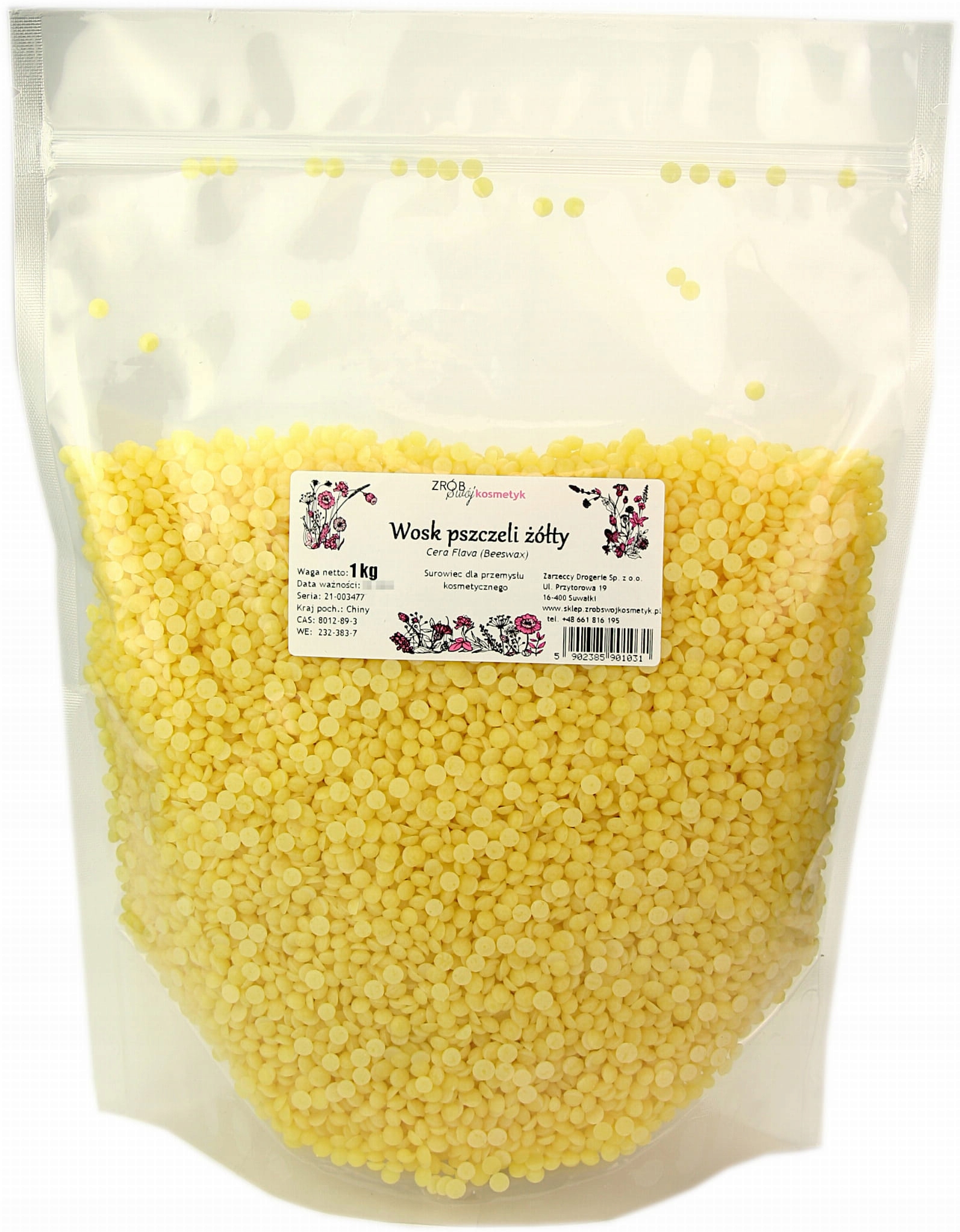 

Wosk pszczeli żółty naturalny 1kg kosmetyczny