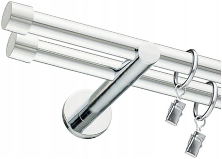 

Karnisz Podwójny Chrom 19+19 mm 280cm Różne