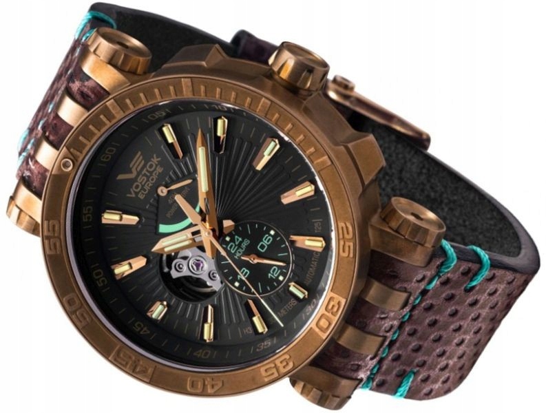 Hodinky Vostok Europe YN84-575O540 Energia Tryt Open Heart Bronz Kufr