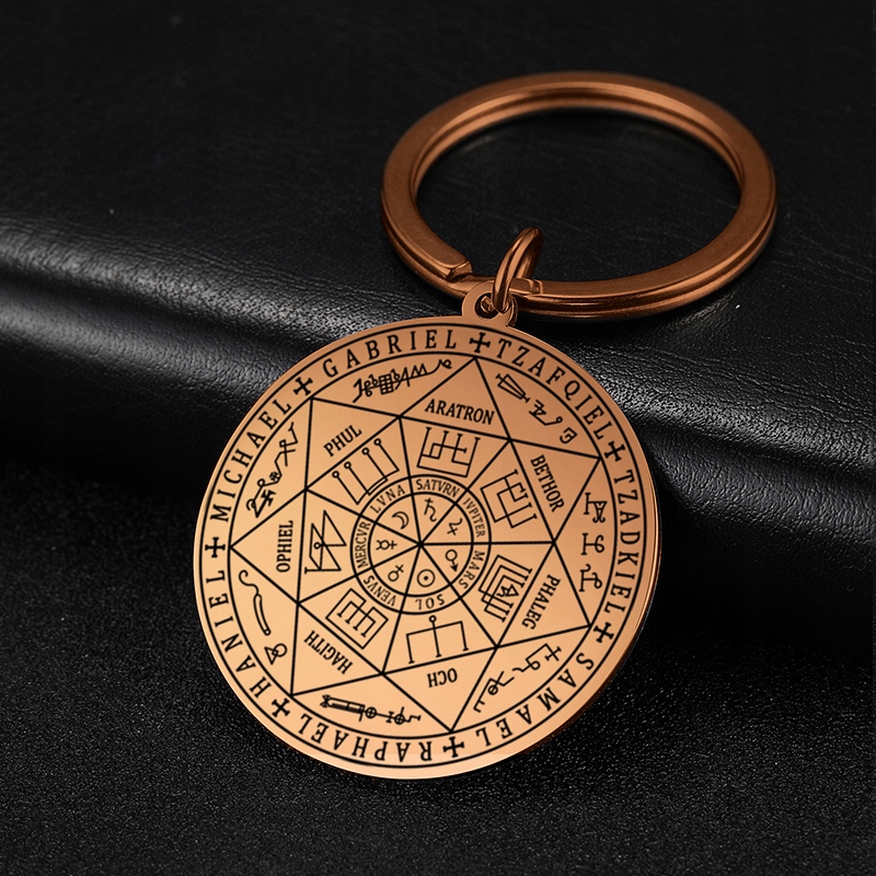 TALIZMAN 7 ANIOŁÓW PIECZĘĆ ARCHANIOŁÓW BRELOK DO KLUCZY SZCZĘŚCIA AMULET EAN (GTIN) 0088898915415