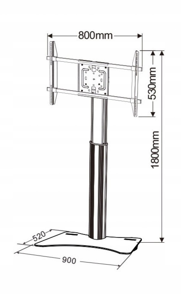 Techly Stojak Podłogowy do Telewizora 32-70" 40 kg PIVOT 90 Marka Techly