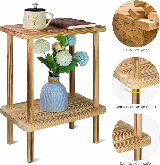 Stolek Viewall obdélníkový 55 x 26 x 40 cm bříza