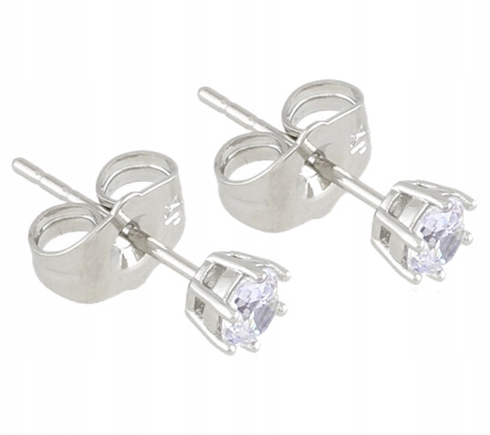 

Kolczyki Srebrne Cyrkonie 5 MM Stal Chirurgiczna