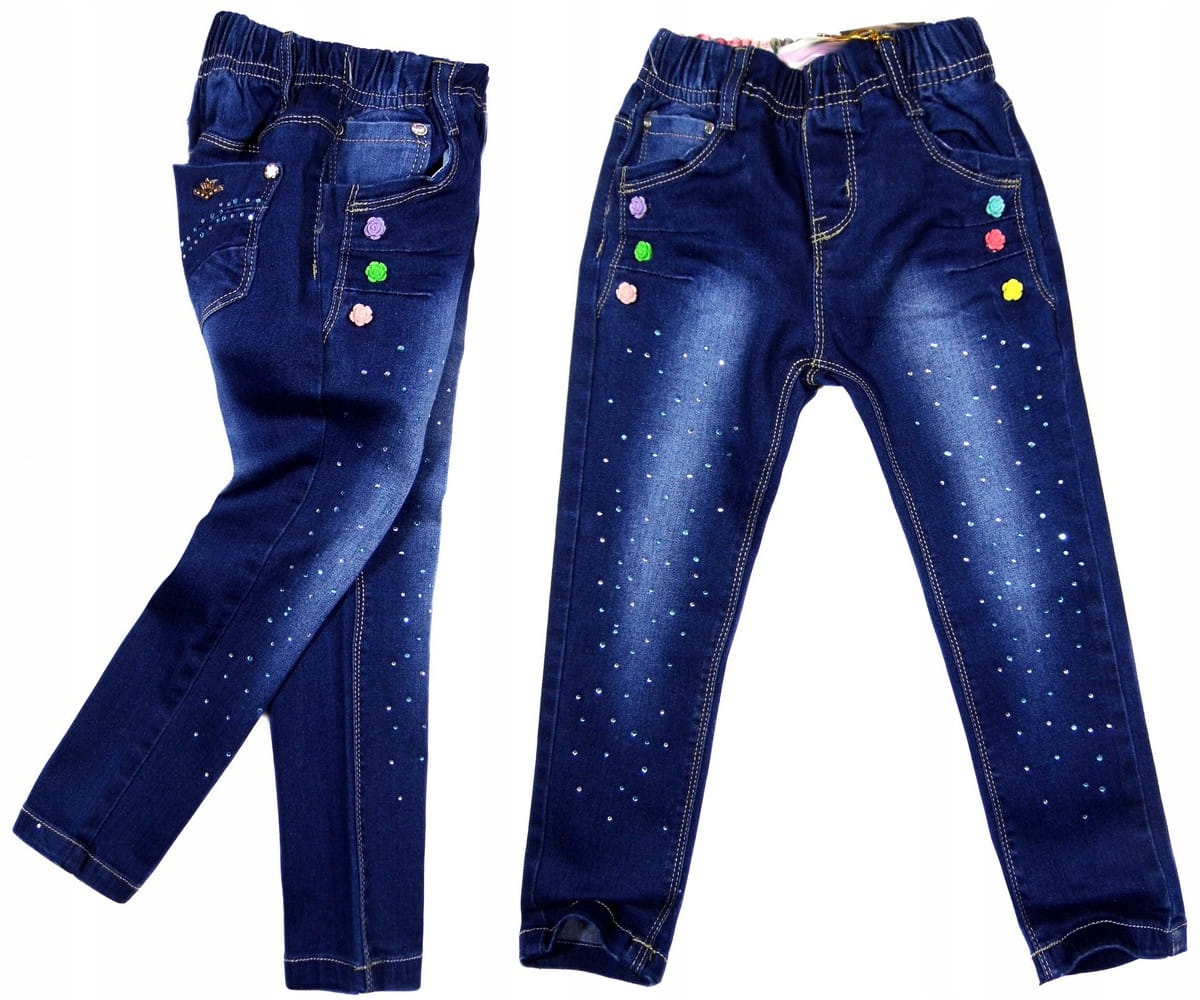 

dziewczęce Spodnie jeans 5001 Filipina 122 różyczk