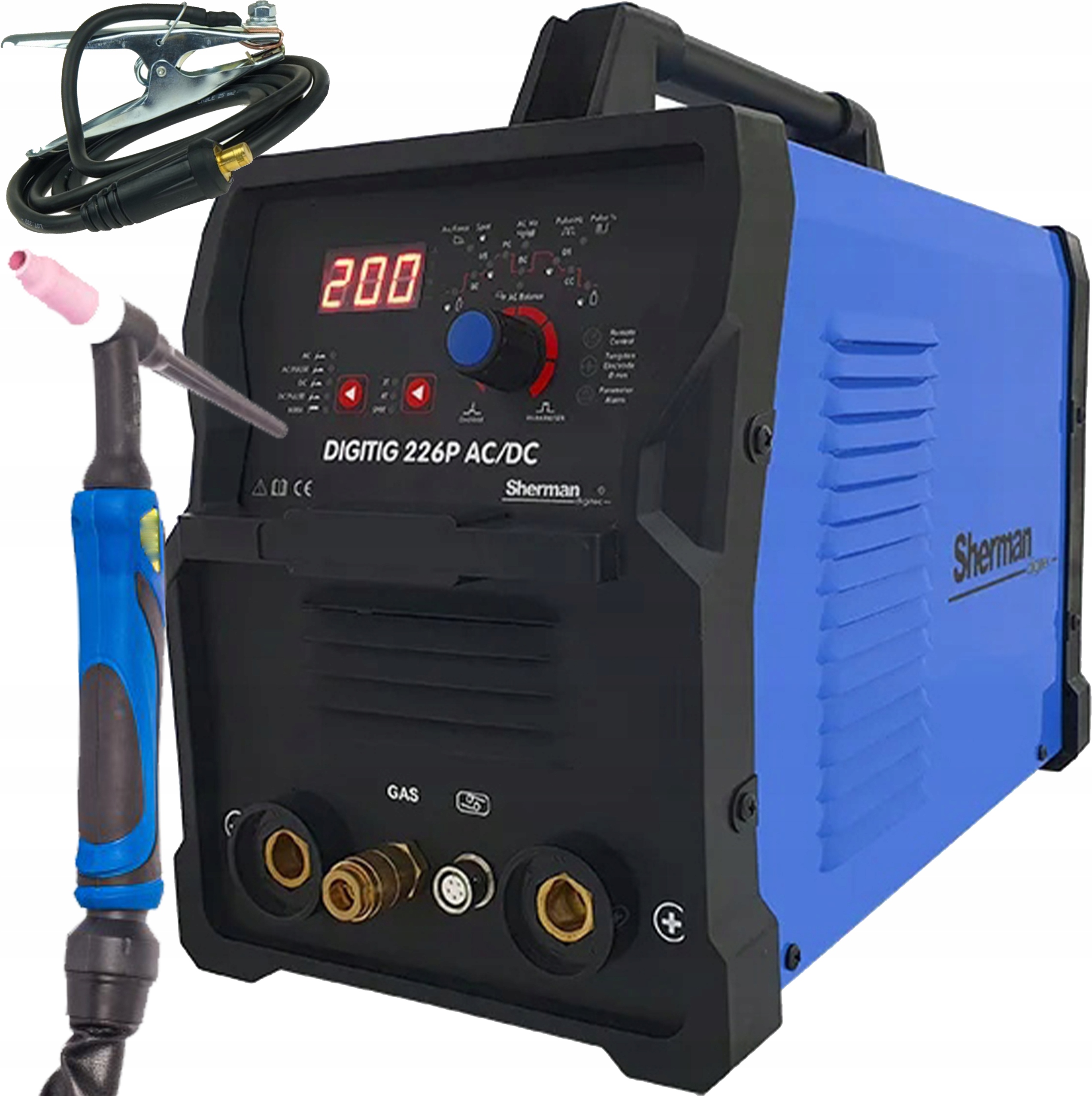 Digitig 226P Ac/dc Spawarka Tig Hf Mma 200A 230V Puls Ac Balance Igbt