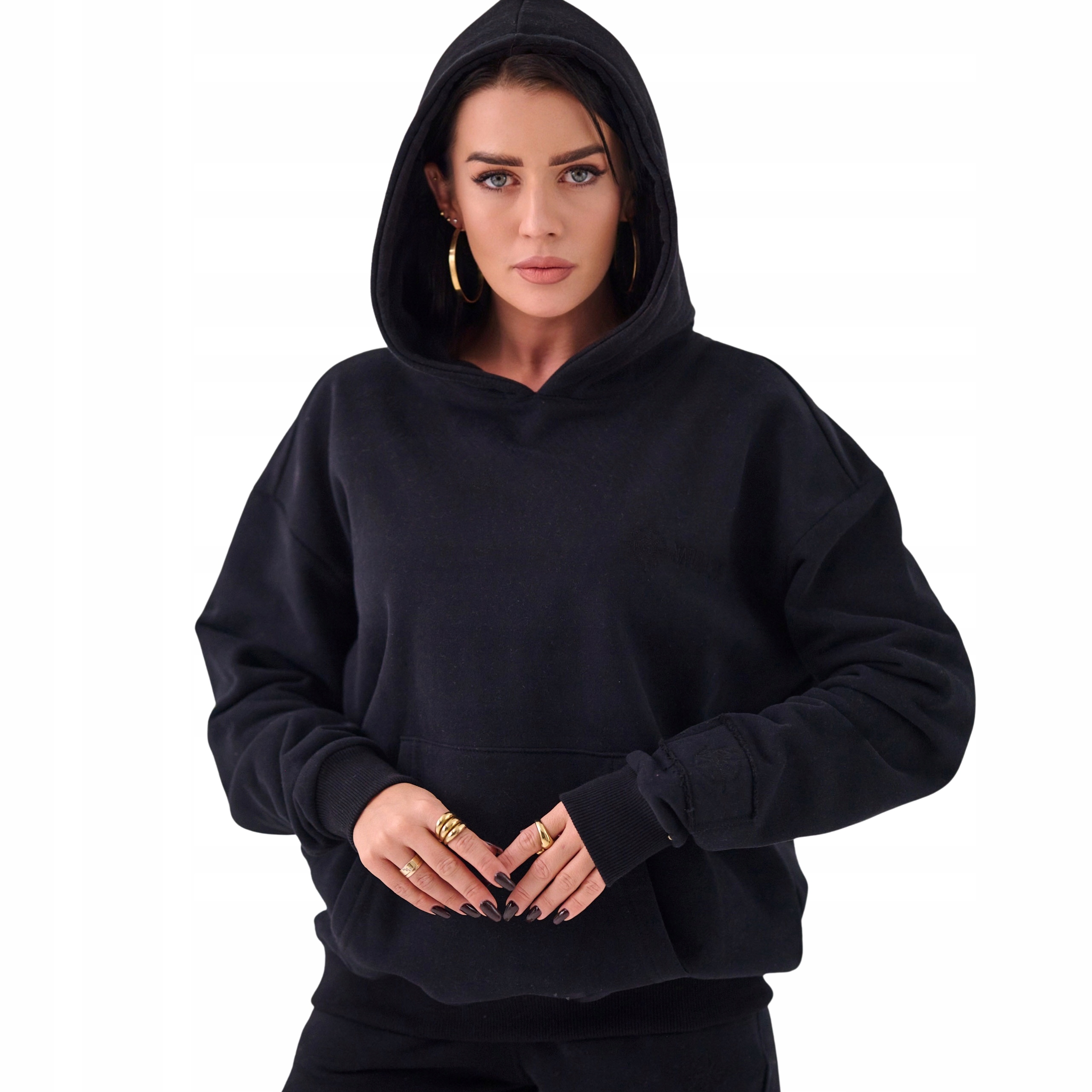 Dámská Mikina klokanka s kapucí Premium černá Xs/s