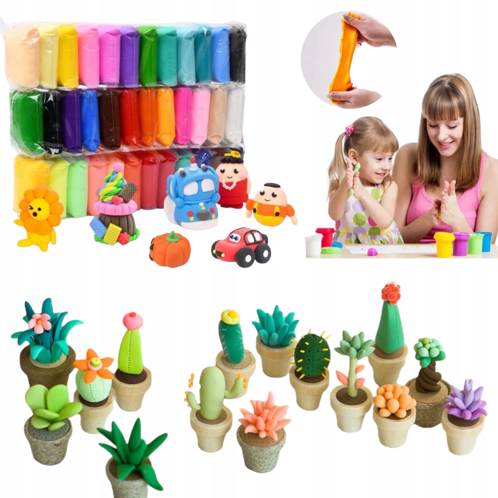 MASA PLASTYCZNA MAGICZNA PIANKOLINA PIANKOWA SUPER CLAY 36 SZT EAN (GTIN) 3075069255569