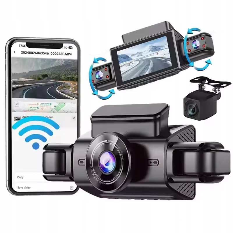 Kamera Do Auta 360° Full Hd 1080P G-sensor Ir Noc Parkovanie Pl Menu