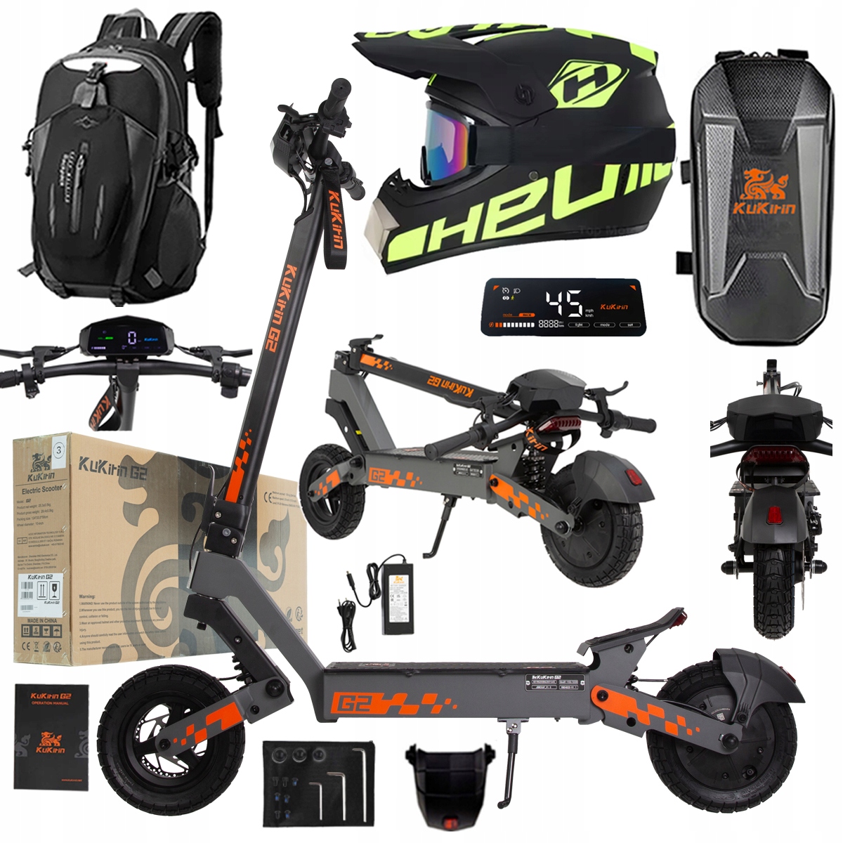 Kukirin G2 Master elektrické vozidlo2000W 52V 20.8AH 70km 60km/h Dárek