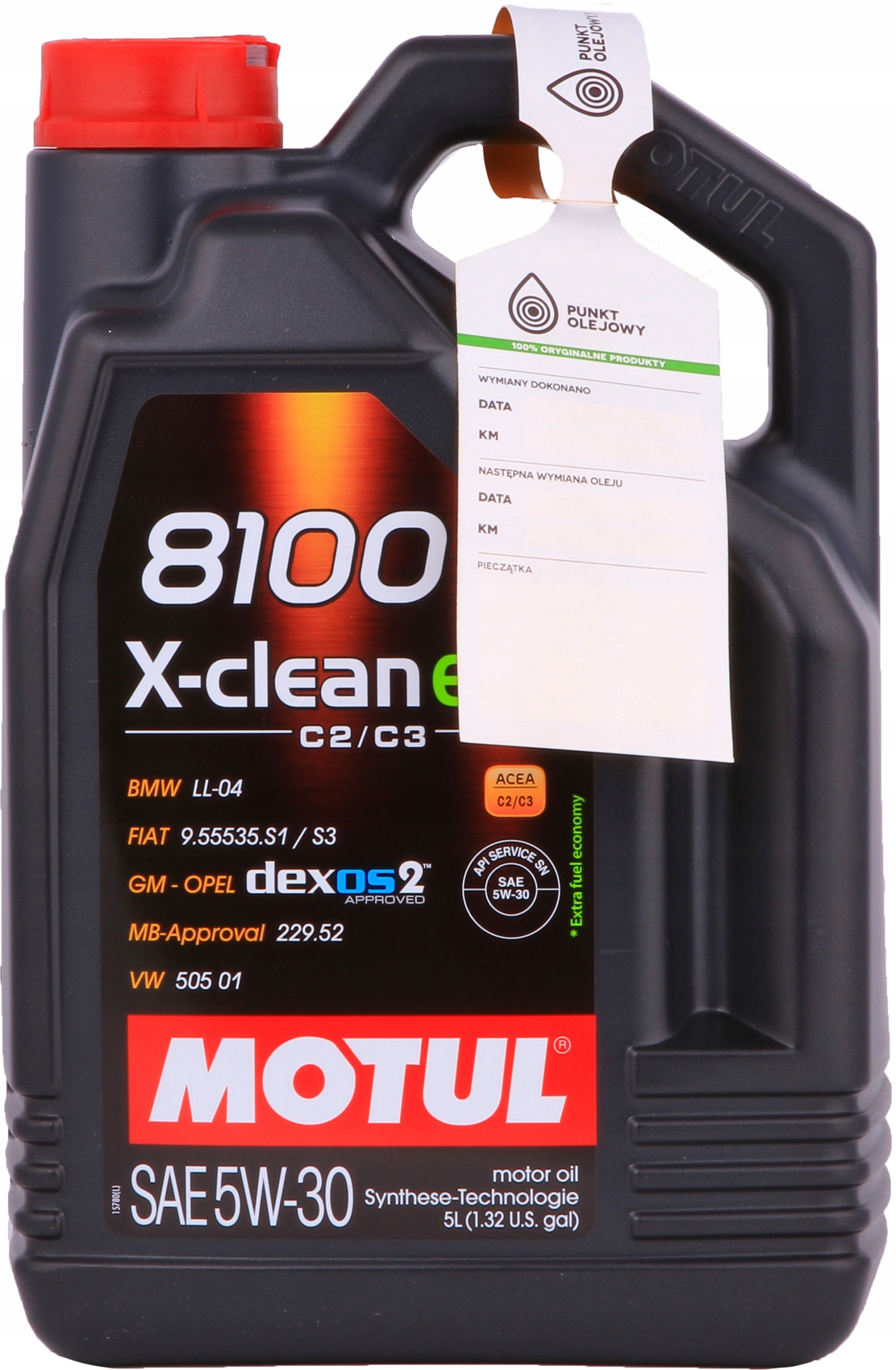 

Motul 8100 X-clean Efe C2/C3 5W30 5L