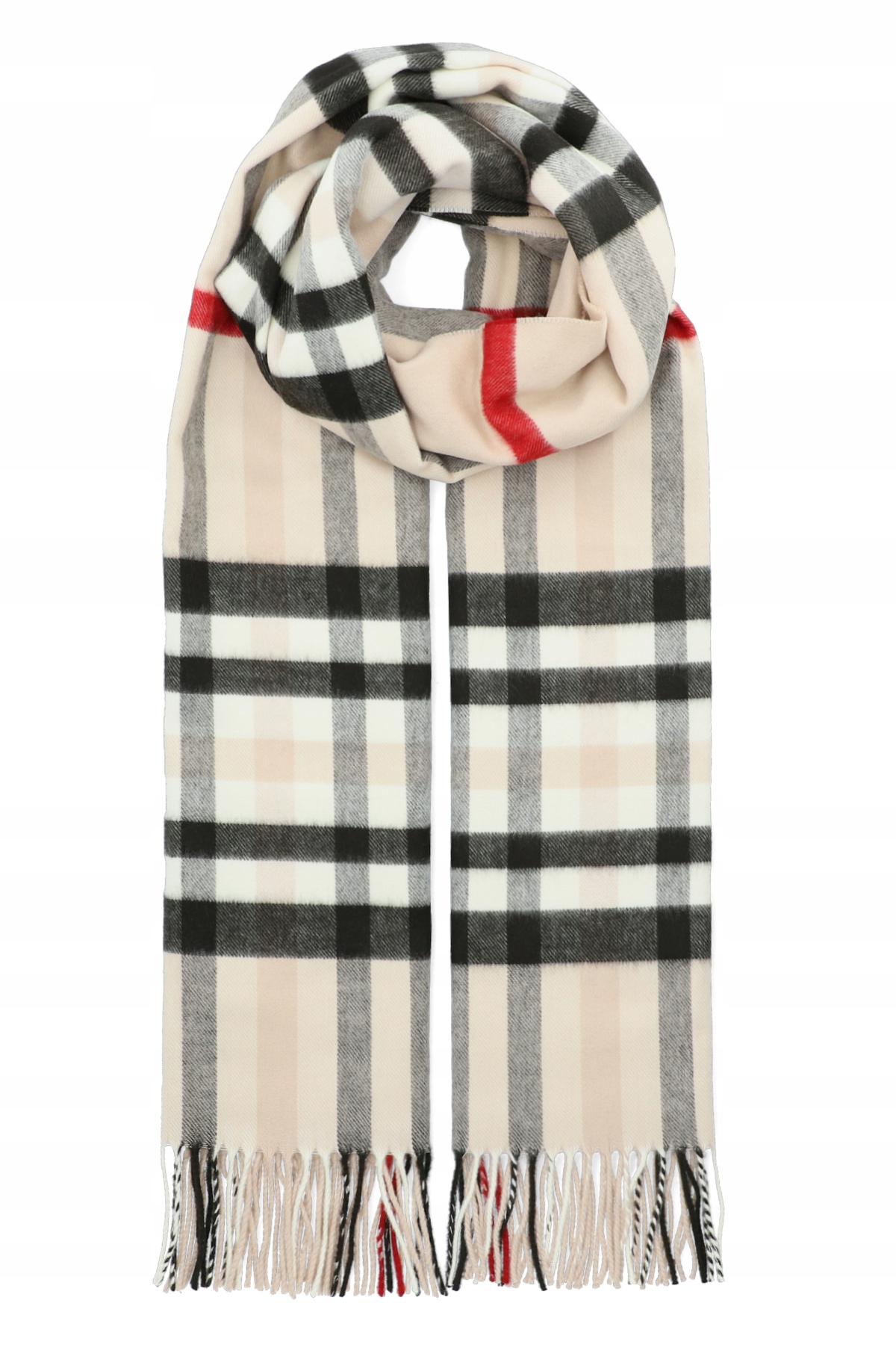 

Szal Kremowo-Beżowy w Kratę Unisex Lancerto M.207