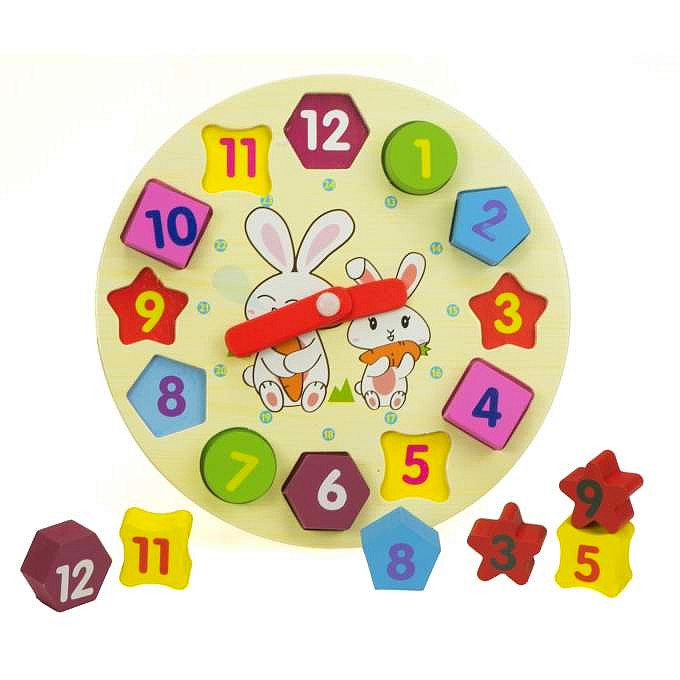 

Zegar Drewniany dla dzieci Nauka Godzin Sorter 2w1