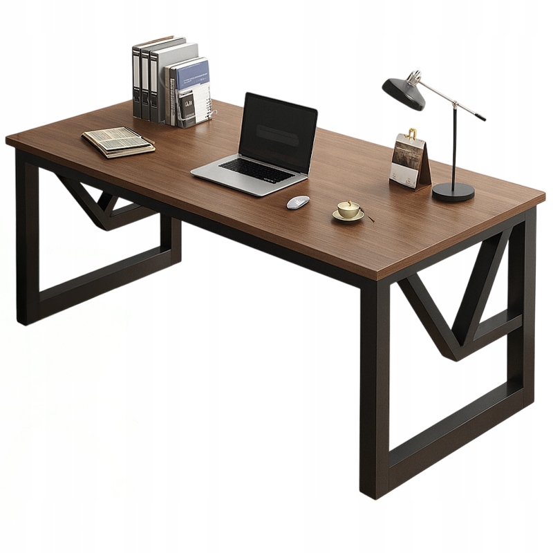 HERNÍ STŮL MODERNÍ POČÍTAČOVÝ TMAVÝ BUK INDUSTRIÁLNÍ LOFT 120 CM