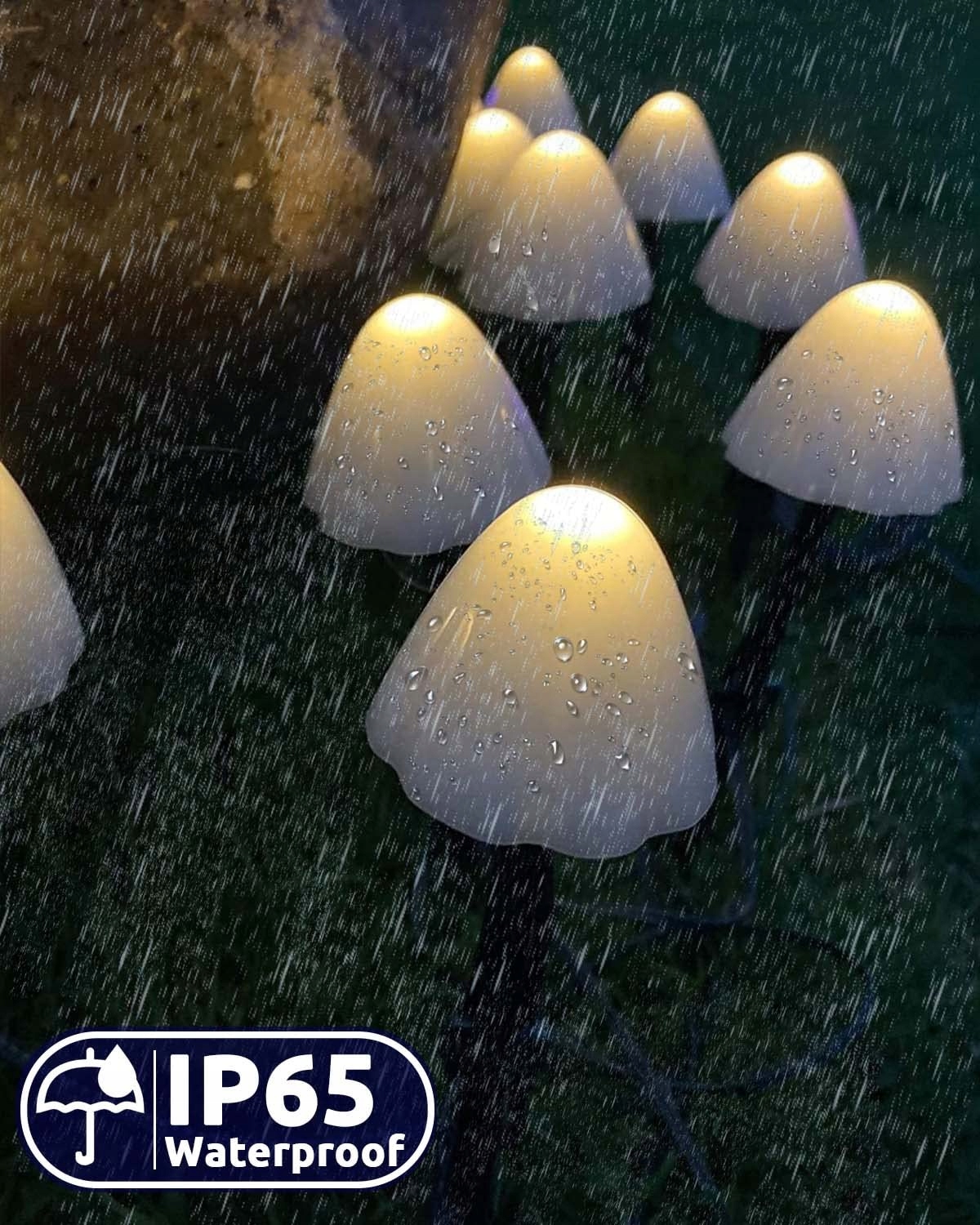 DEKOFUN Solarna Girlanda LED Grzyby Oświetlenie Ogrodowe Na Zewnątrz — miniatura 6