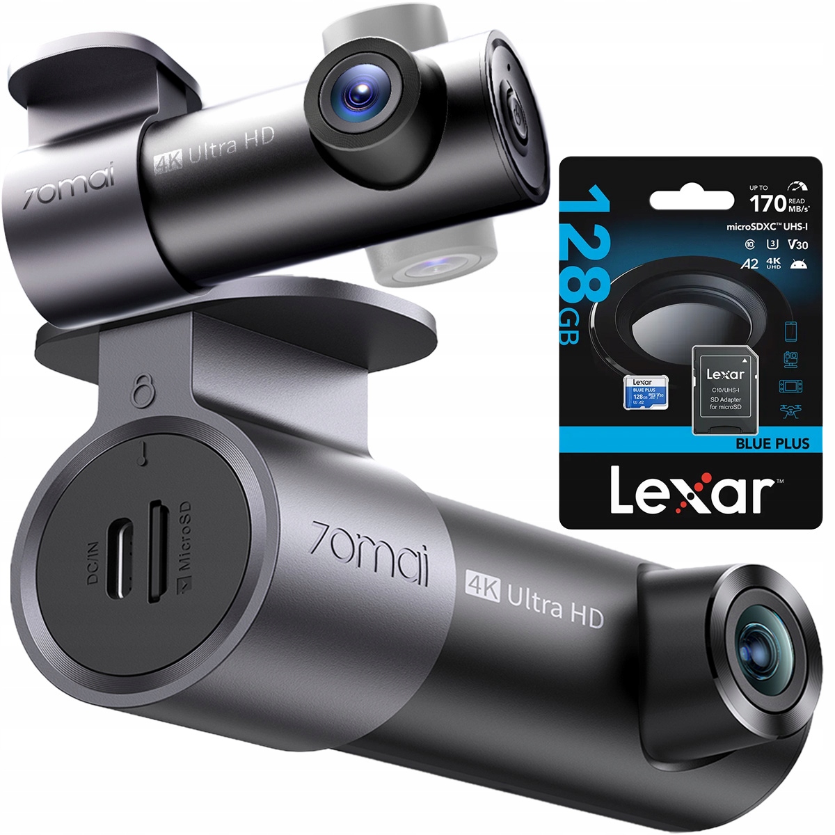 Kamera samochodowa 70mai M310 Plus 4K obiektyw 360° karta pamięci 128GB