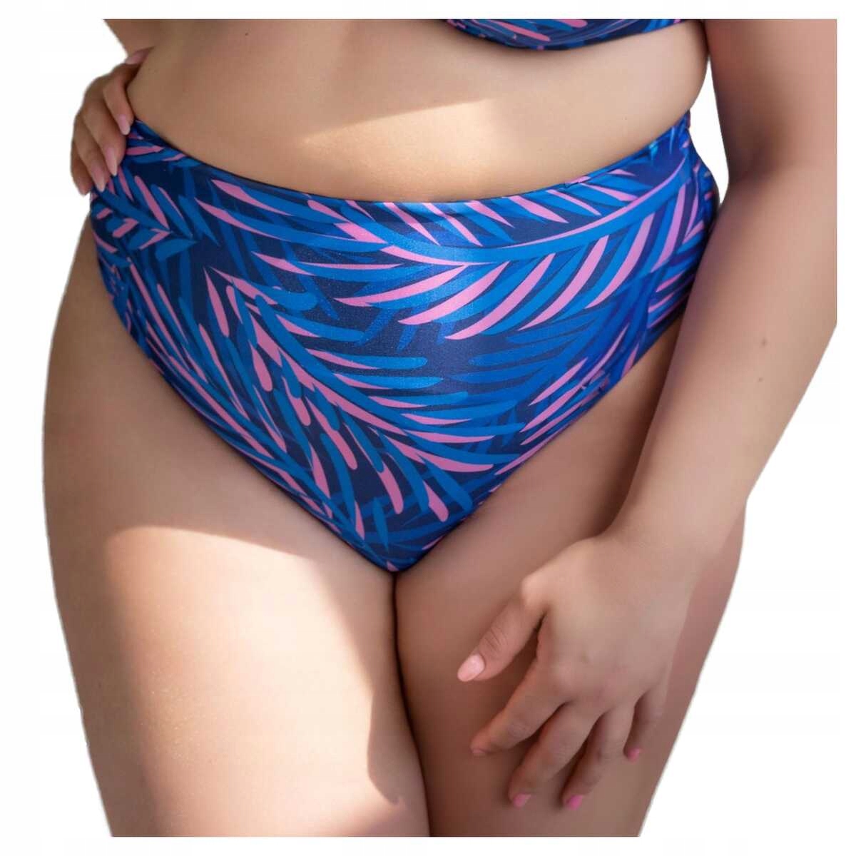 Kris line Plavkové kalhotky vysoké Hawai modro-růžové XL