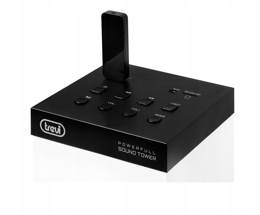 GŁOŚNIK KOLUMNA WIEŻA Bluetooth/USB/MP3 AUX System 2.0 ALL IN ONE biała Stan opakowania oryginalne