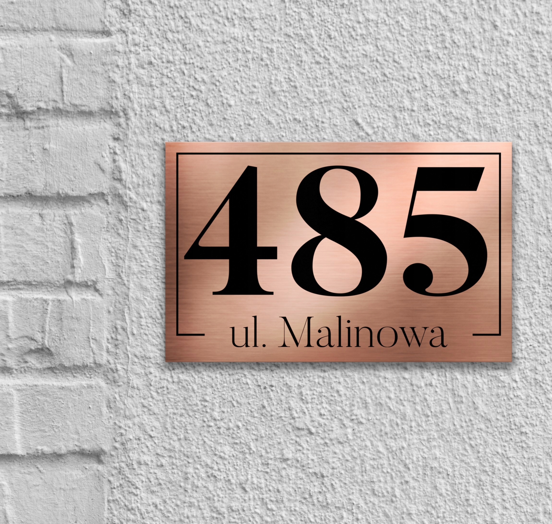 TABLICZKA Tablica ADRESOWA DIBOND MIEDŹ 32x21cm 74 Kod producenta Tabliczka adresowa na DOM