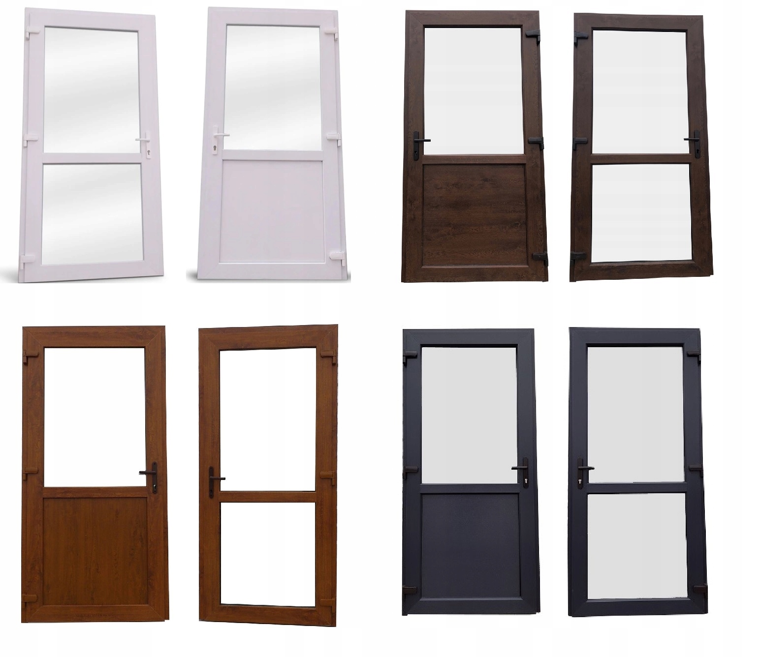 Drzwi zewnętrzne PCV 90x210 białe sklepowe NOWE Szerokość drzwi 90 cm