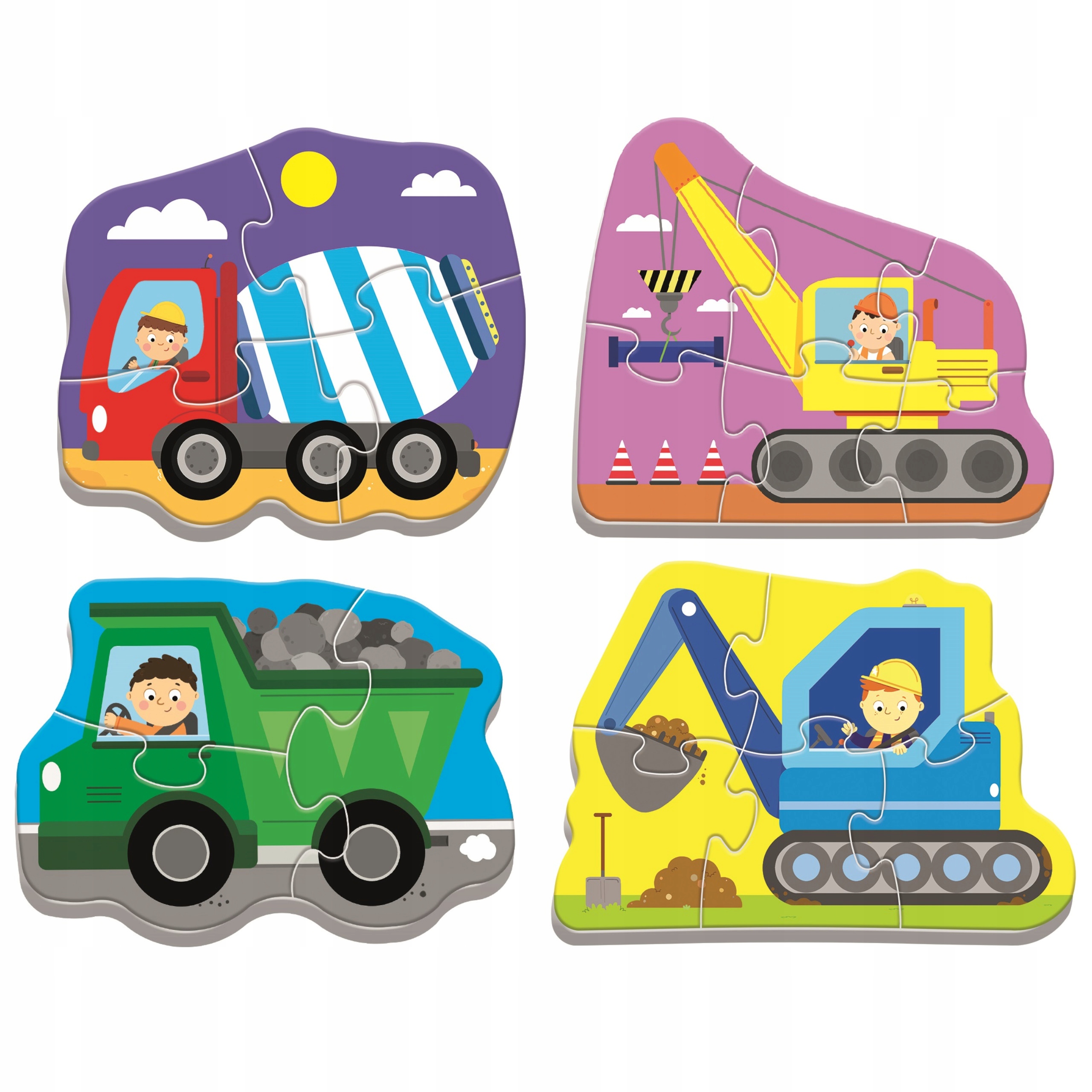 Puzzle Baby pojazdy na budowie Trefl 36072 EAN (GTIN) 5900511360721