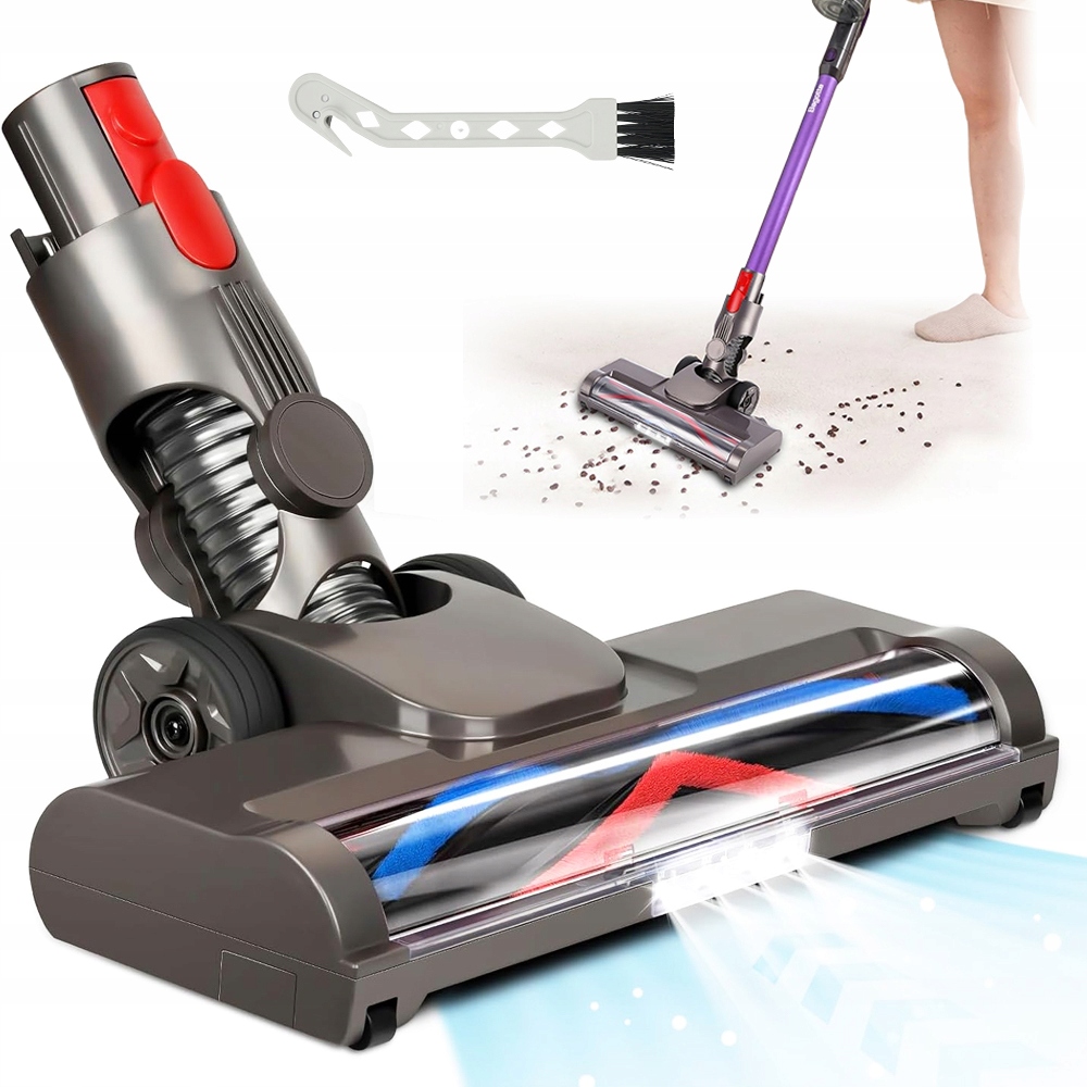 Led Szczotka Do Odkurzacz Dyson V7 V8 V10 V11 V15 Obrotowy Ponowne Użycie