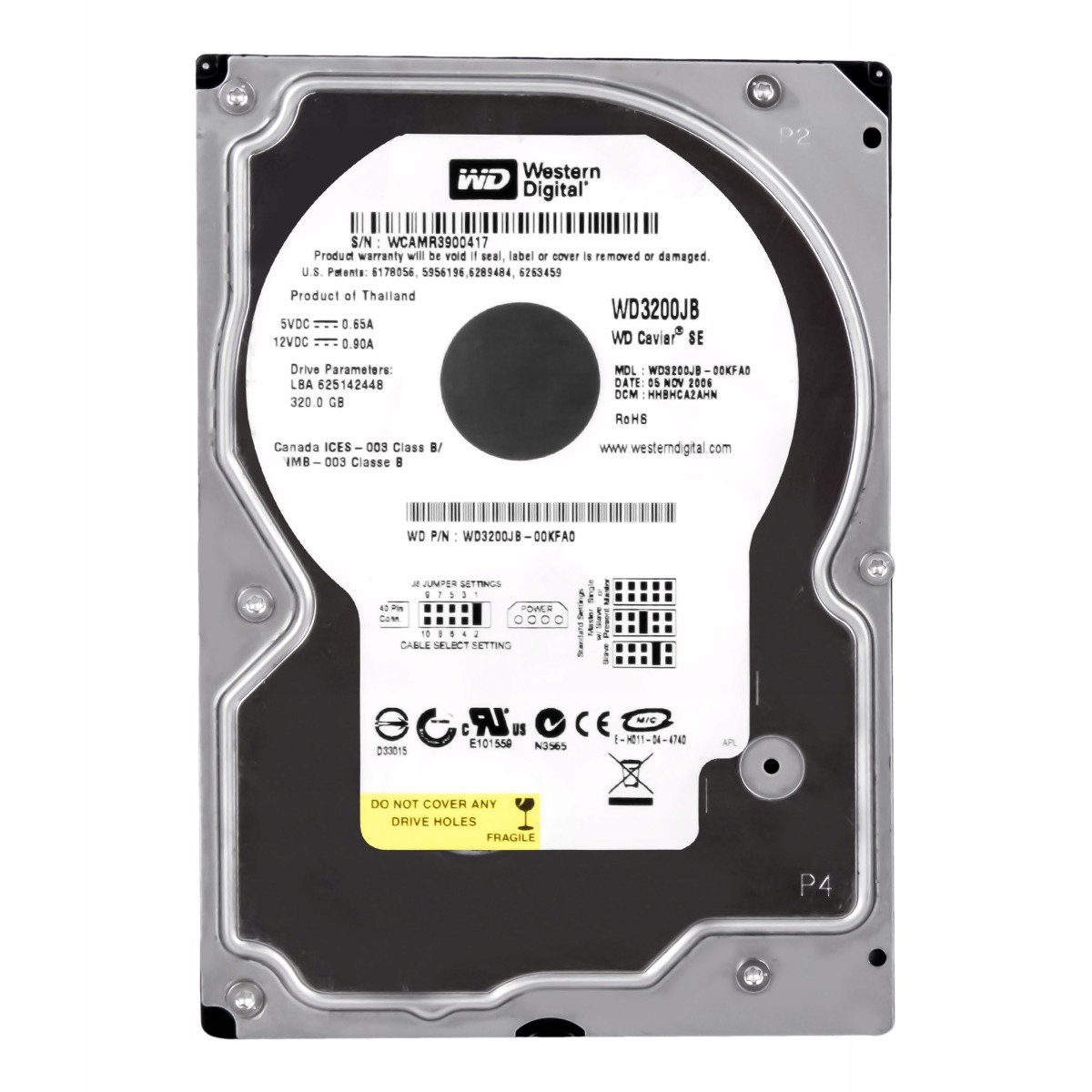 Wd Caviar Se 320GB 7.2k 8MB Ata 3.5" WD3200JB