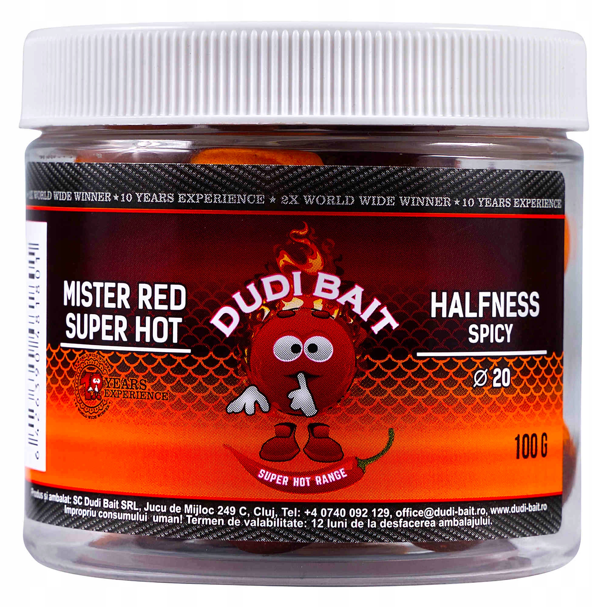 Kulki Dudi Bait Mister Red Hot Połówki Pieprz 20 mm 100 g