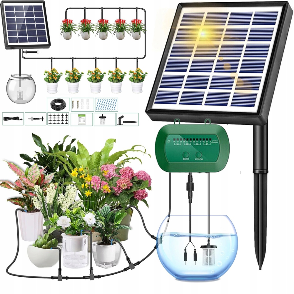 Solarny Słoneczny System Nawadniania 15M Automat 12 Trybów Timera Ogrodu