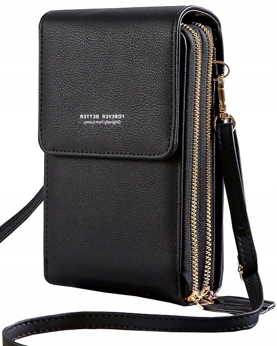 

Torebka skórzana listonoszka na telefon kopertówka