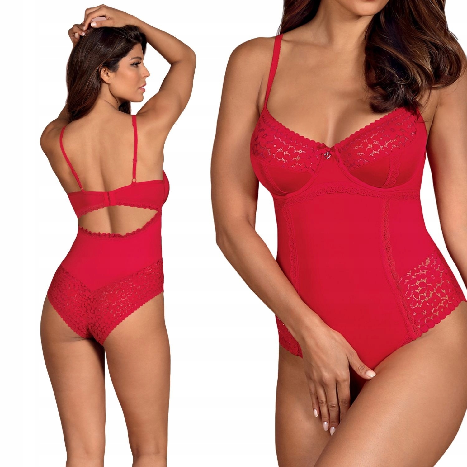 

Jolierose body czerwone erotyczne XXL Obsessive