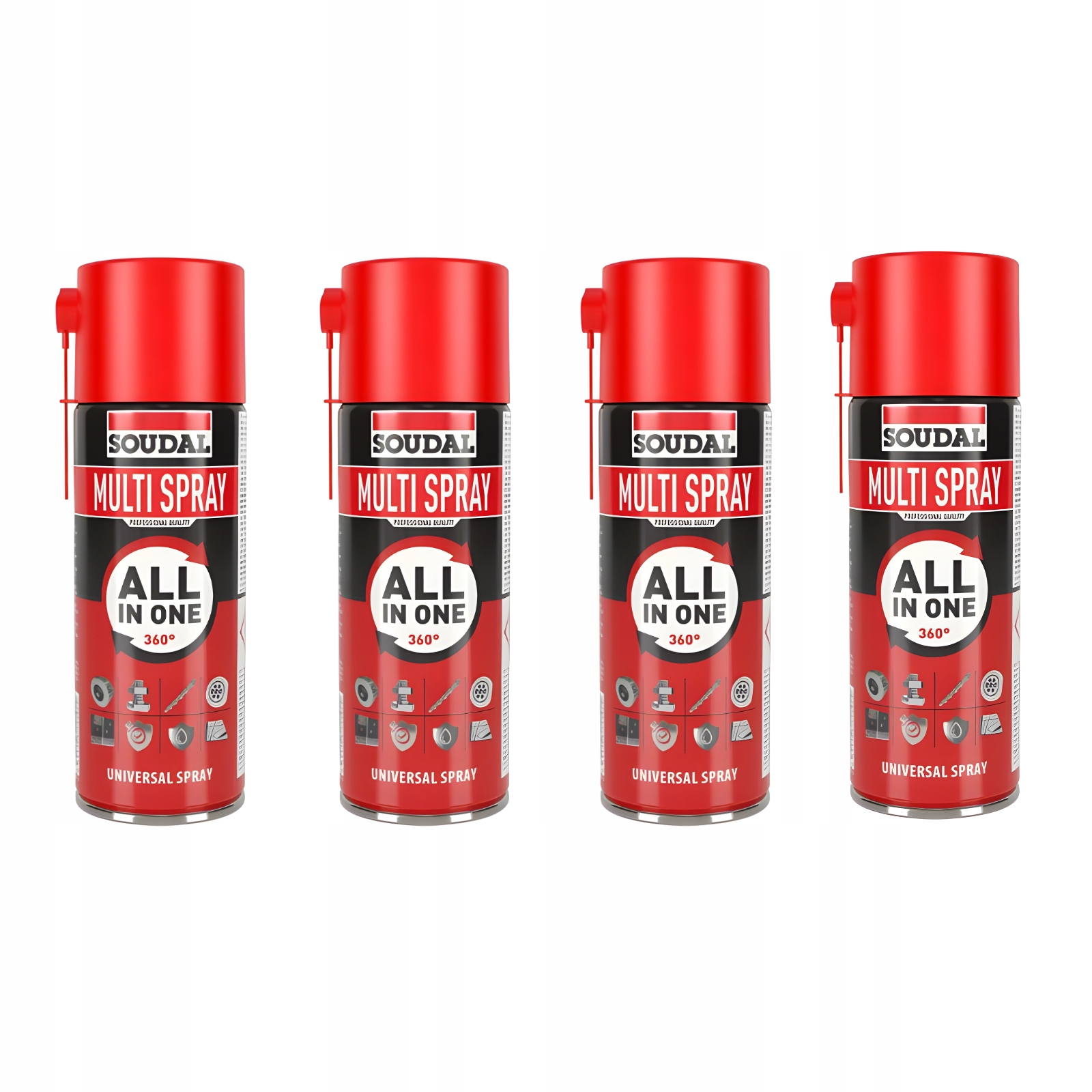 4 x Preparat Smarująco-zabezpieczający Multi Spray 400ml Soudal Penetrujący