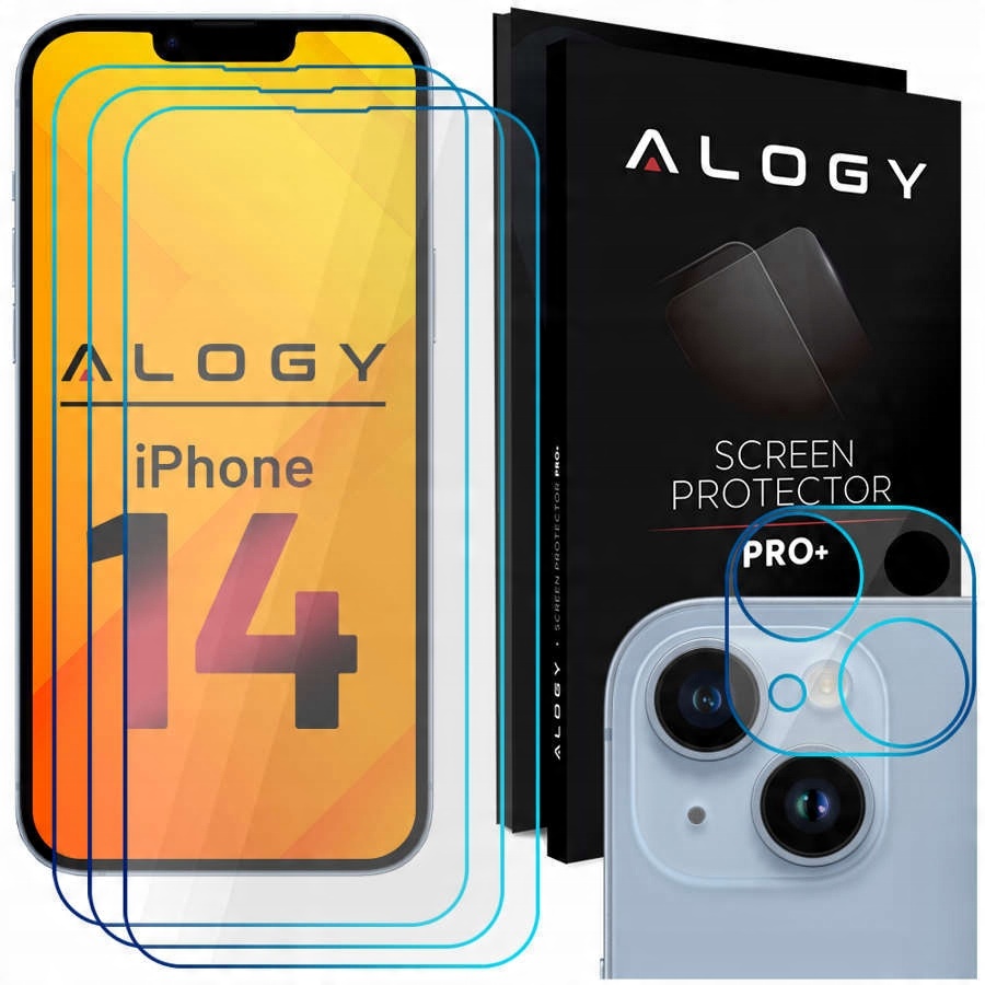 

4x Szkło Alogy Na Ekran Aparat Lens Do Iphone 14