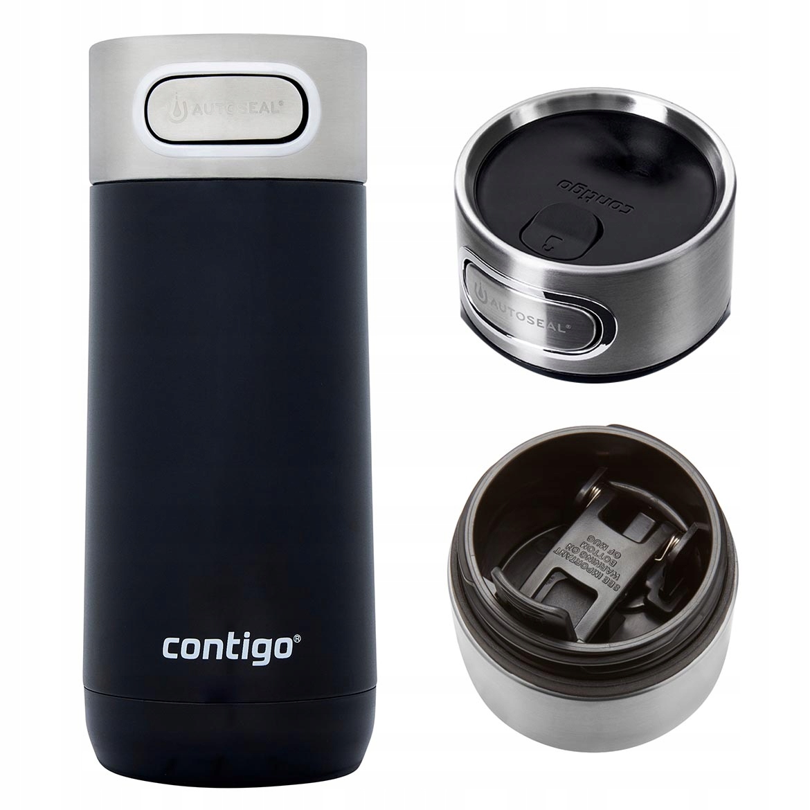 Elegantní termohrnek Contigo Luxe 360 Ml s automatickým uzavíráním černý