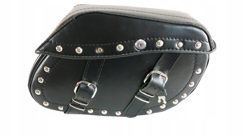 SKÓRZANE SAKWY MOTOCYKLOWE 42x26x18cm Z ZAMKAMI Producent inny