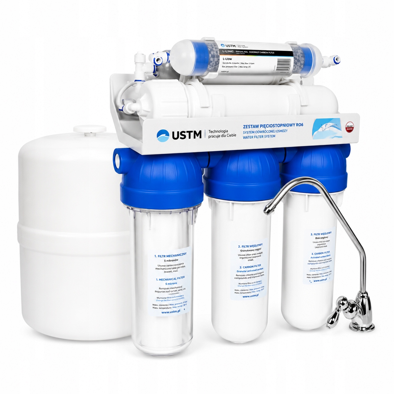 Osmoza ustm RO-6 filtr wody odwrócona 6-stopniowa Izzi mineralizator 856