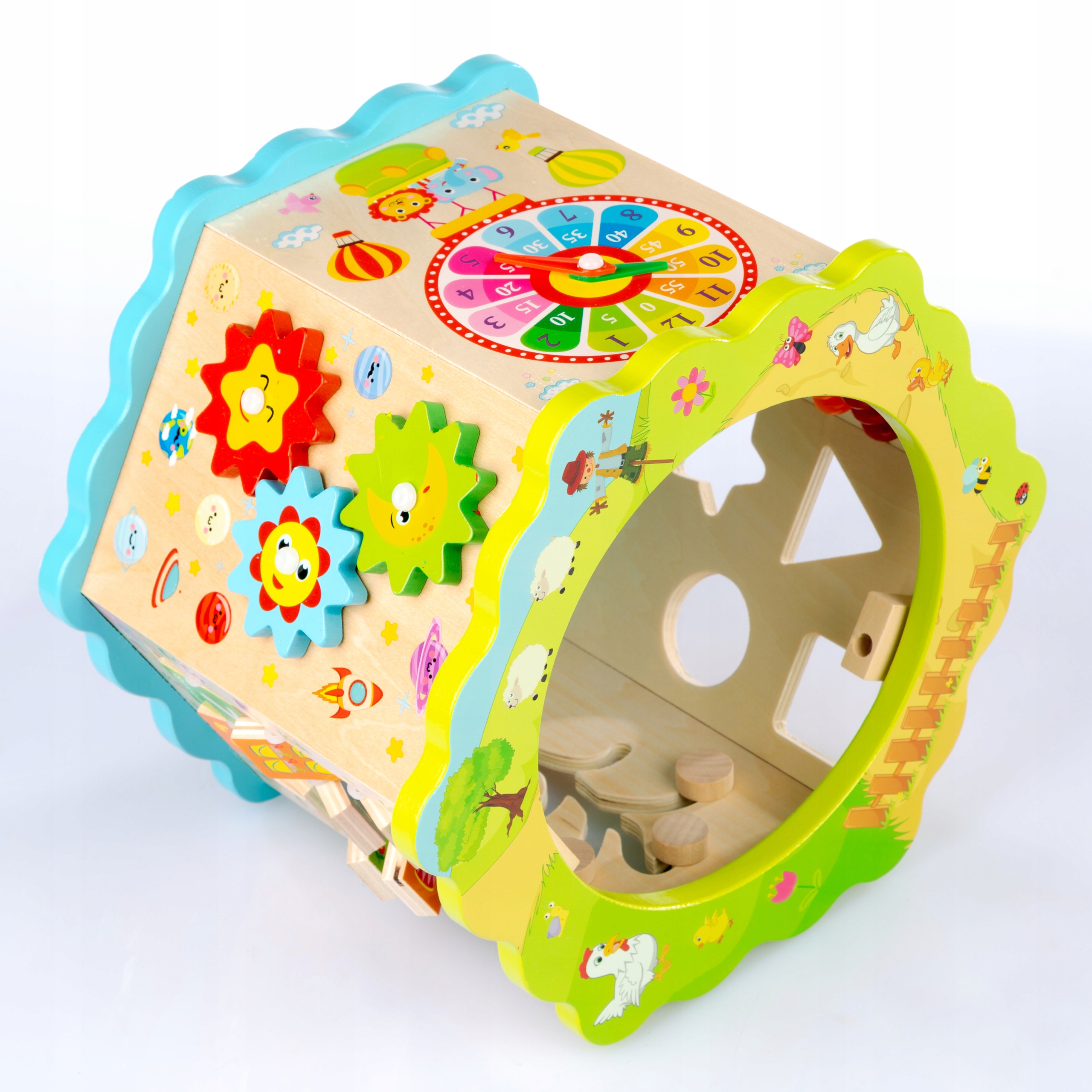 KINDERPLAY DREWNIANA KOSTKA EDUKACYJNA DLA DZIECI SORTER GRA CHIŃCZYK 8w1 Kod producenta GS1105