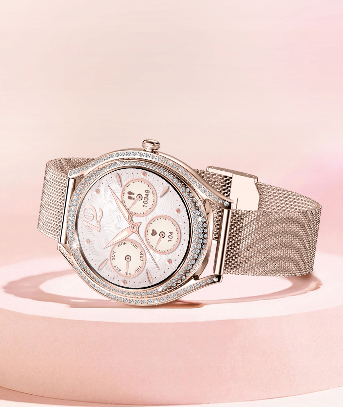 SMARTWATCH DAMSKI ZEGAREK ROZMOWY POWIADOMIENIA SPORT ZDROWIE J. POLSKI Transmisja danych brak