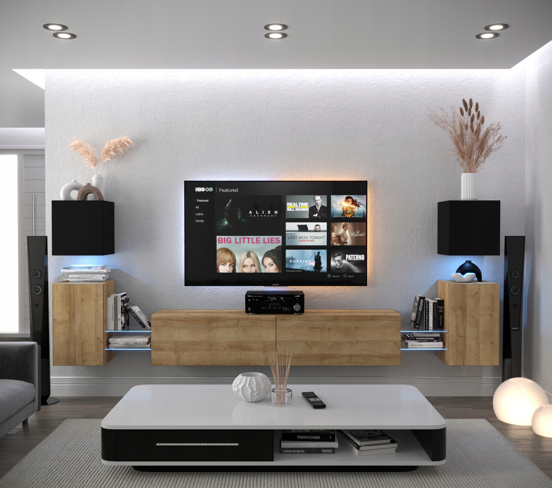 Meblościanka Nowoczesna Salon Meble N105 1C