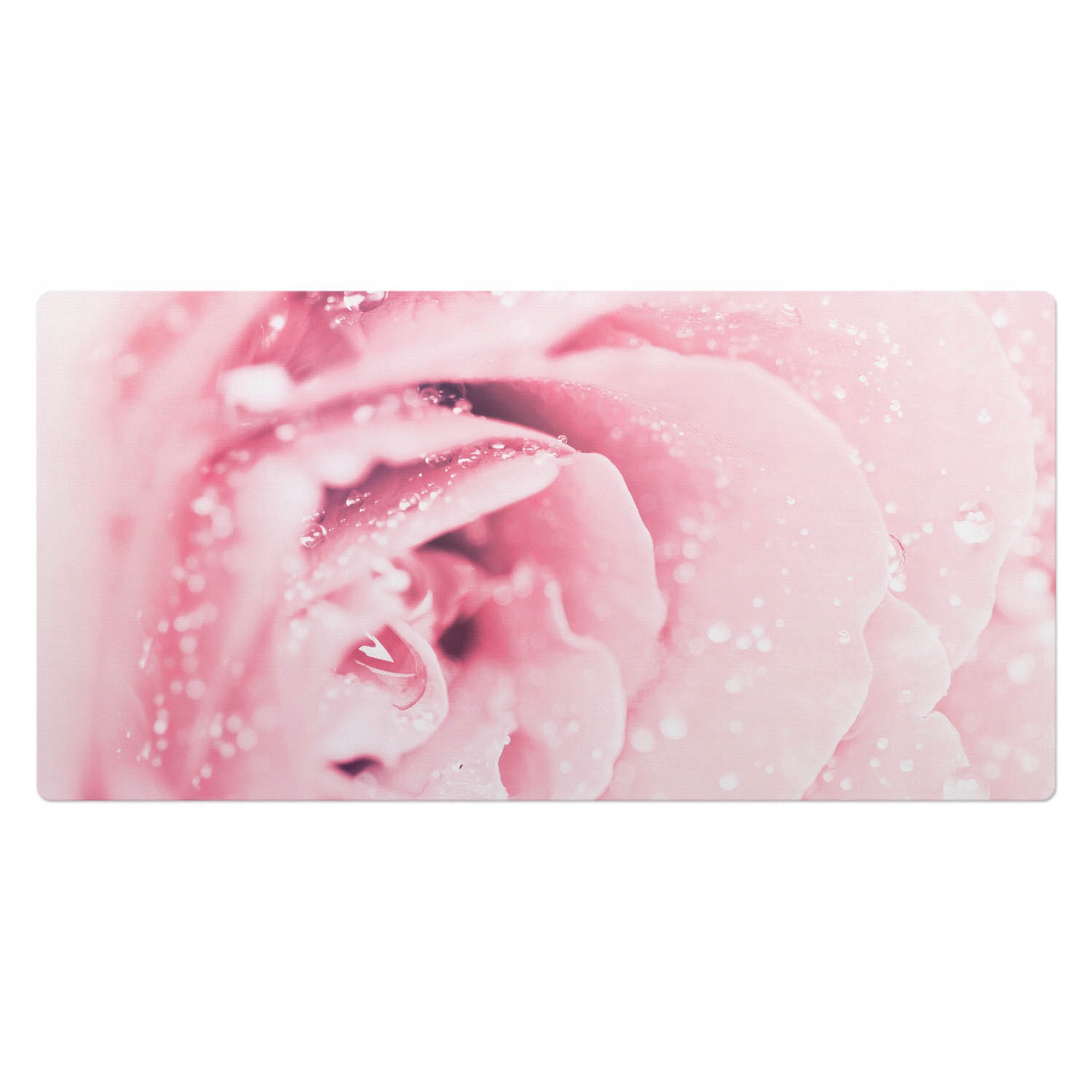 Herní podložka na stůl s grafikou Květinový motiv s kapkami 100 x 50 cm