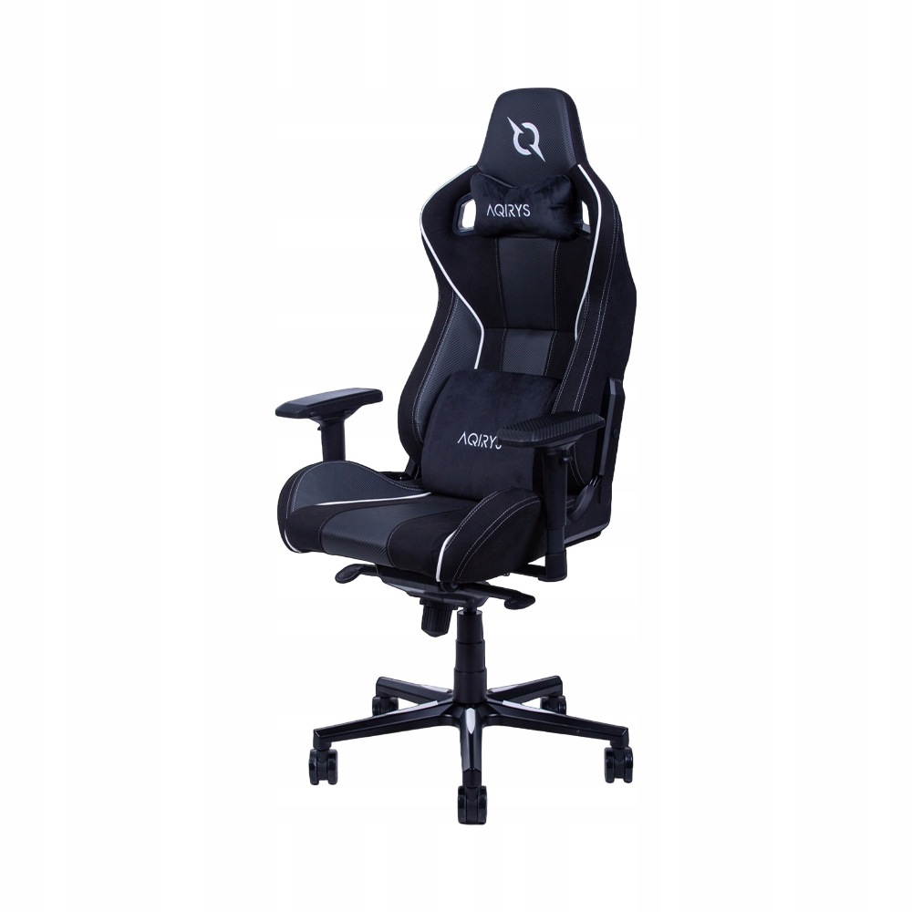 Kancelářská herní židle ergonomická, stabilní, černo-bílá, 155 cm