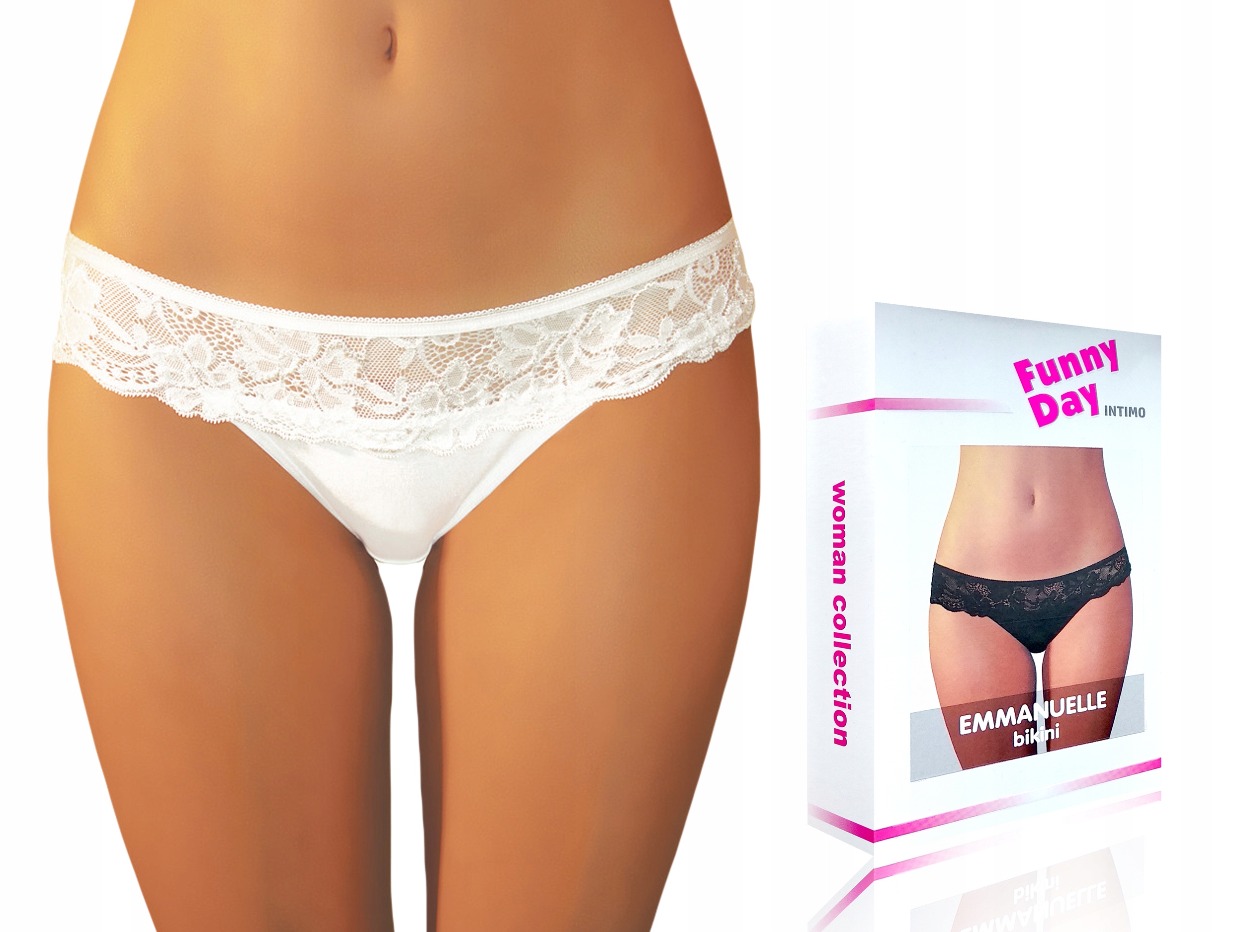 

Funny Day Białe Figi typu Bikini Emmanuelle L