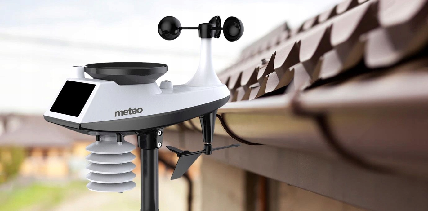 STACJA POGODY POGODOWA MIERNIK WIATRU WIFI DCF Marka Meteo