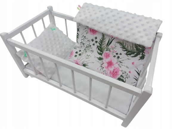 DREWNIANE ŁÓŻECZKO dla lalek + POŚCIEL - PRODUCENT.