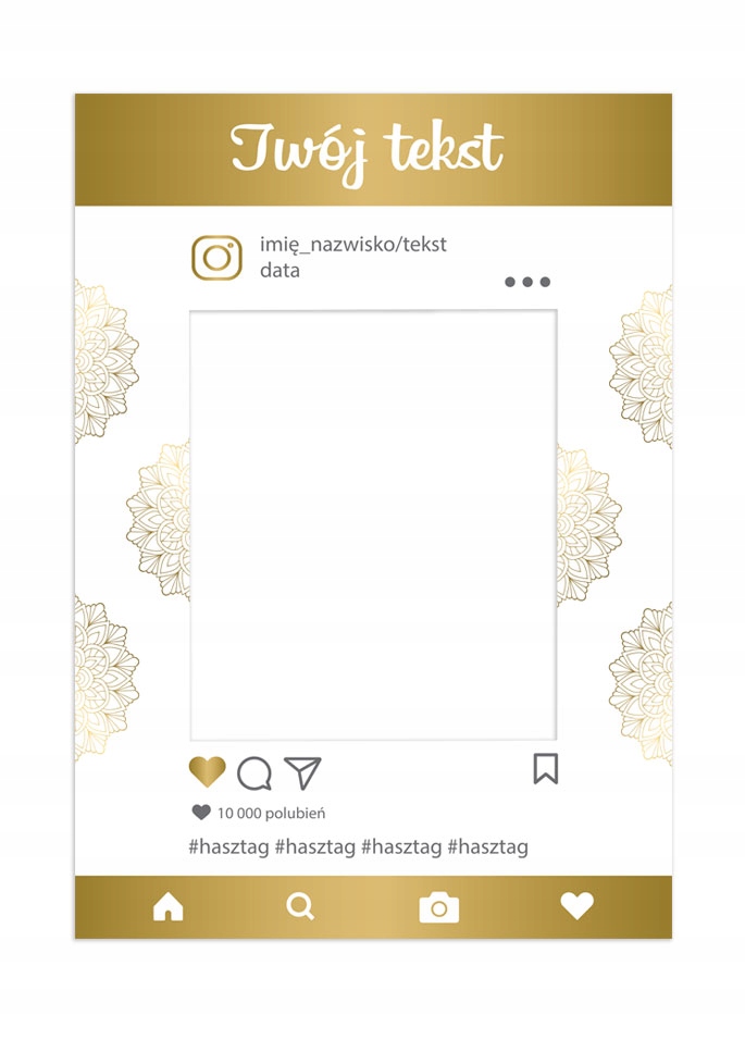 

Foto ramka do Instarama hasztagi Personalizacja