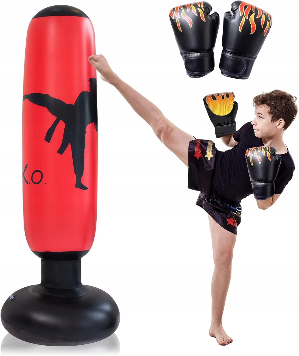 Dětský Boxerský Vak Nafukovací 160 CM S Rukavicemi Multi