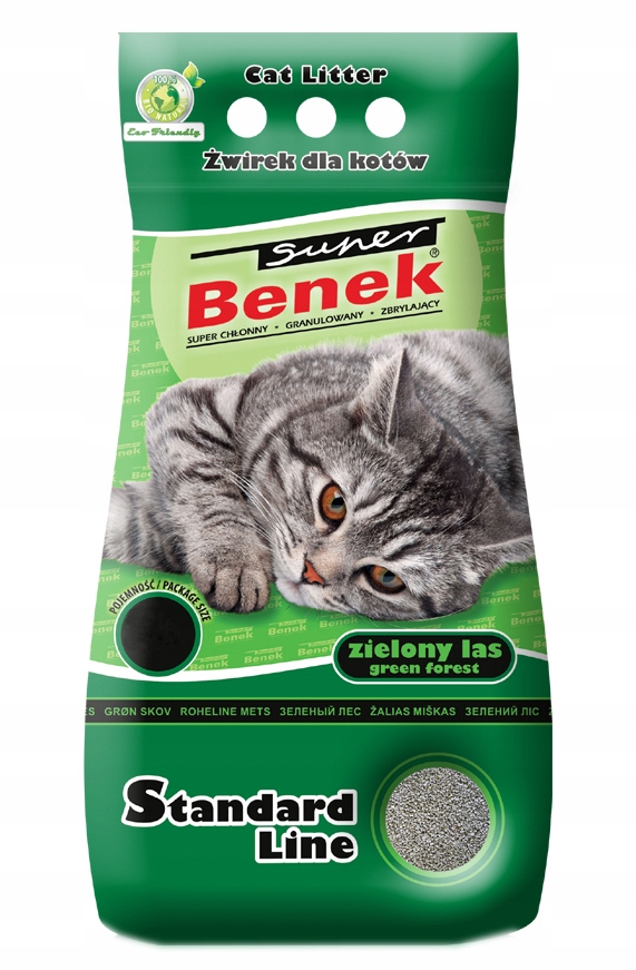 Żwirek dla kota Benek Zielony Las 25l