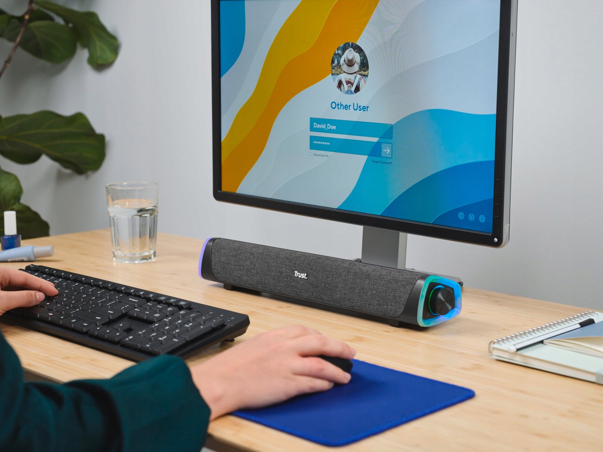 TRUST Liro Soundbar Głośniki PC 12W RGB LED USB AUX Do Komputera Laptopa TV — miniatura 7