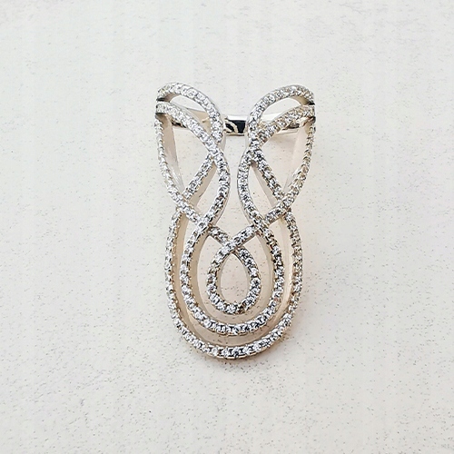 Fenoménní stříbrný prstýnek s zirkony